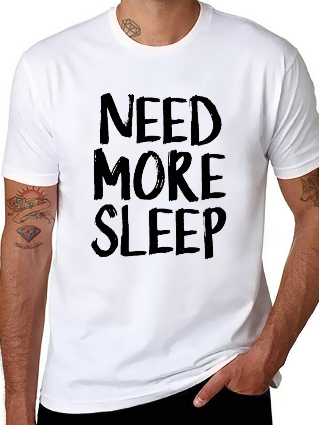 Need More Sleep Black Graphic Tee