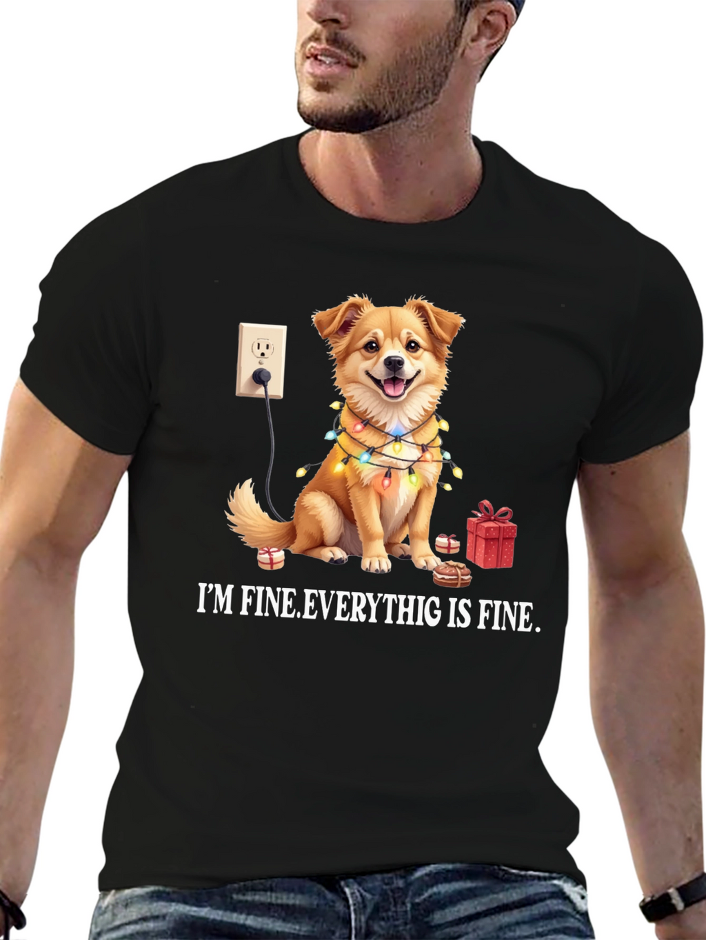 Im Fine Everything is Fine Dog T-Shirt