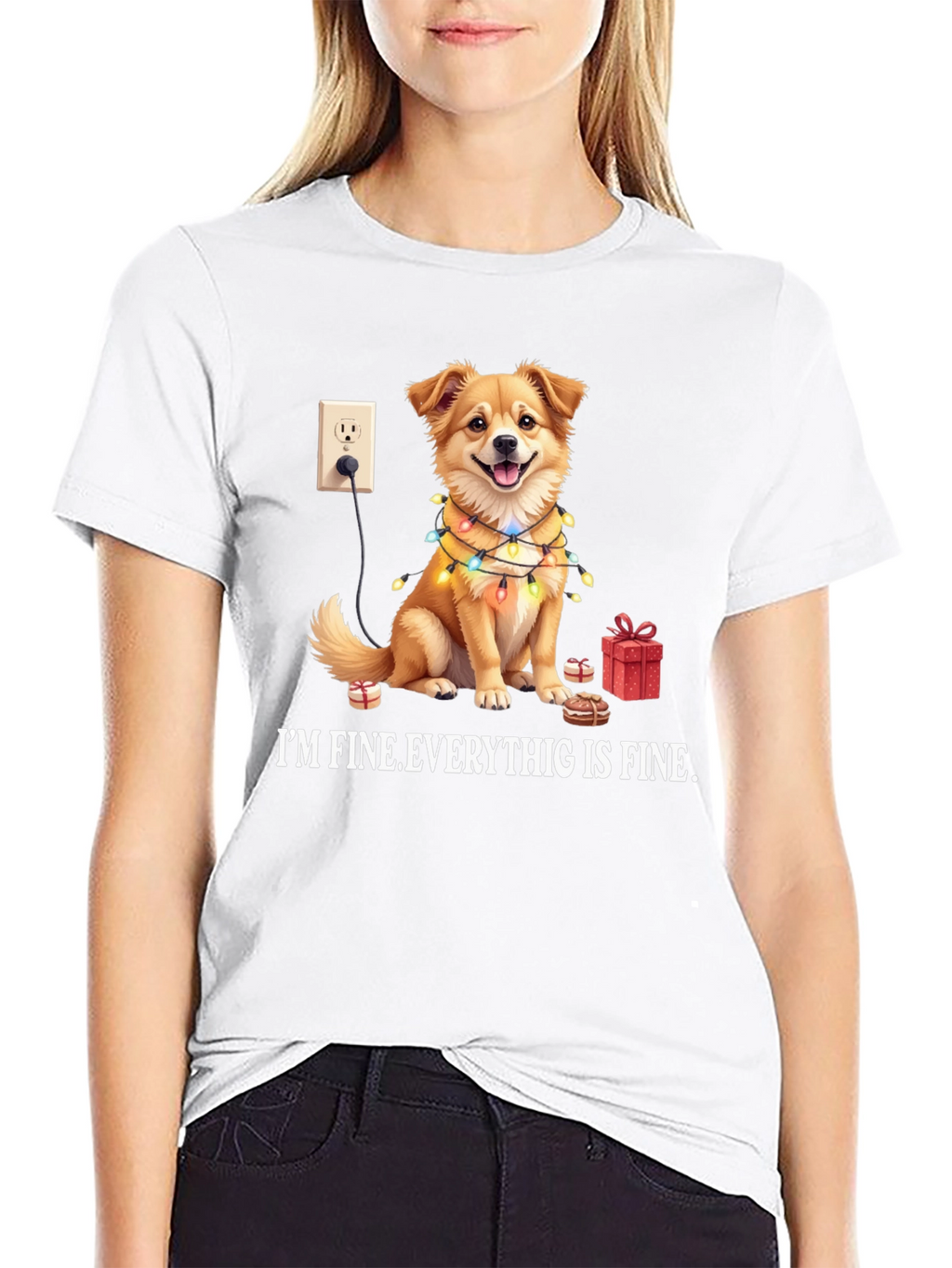 Im Fine Everything is Fine Dog T-Shirt