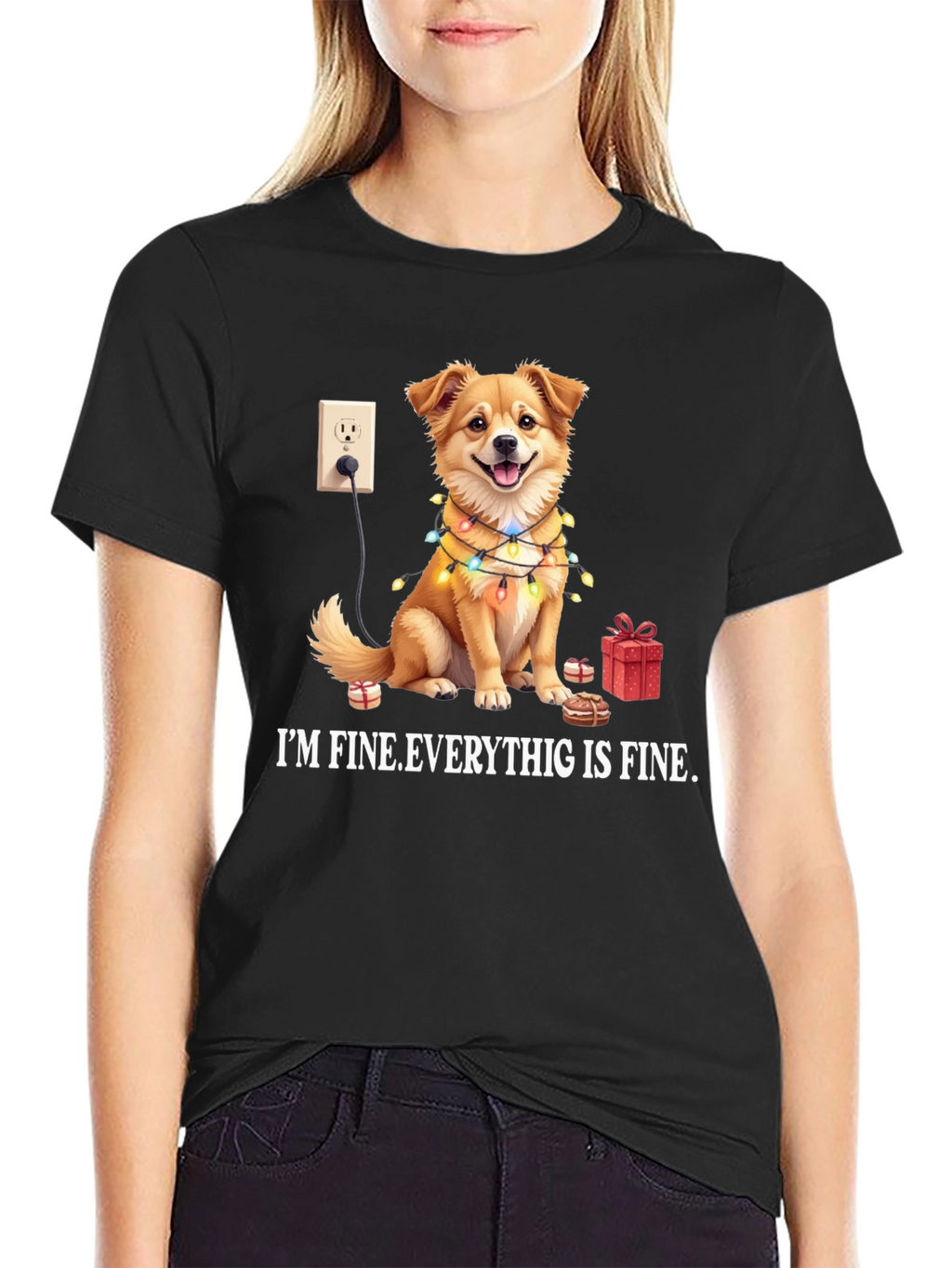 Im Fine Everything is Fine Dog T-Shirt