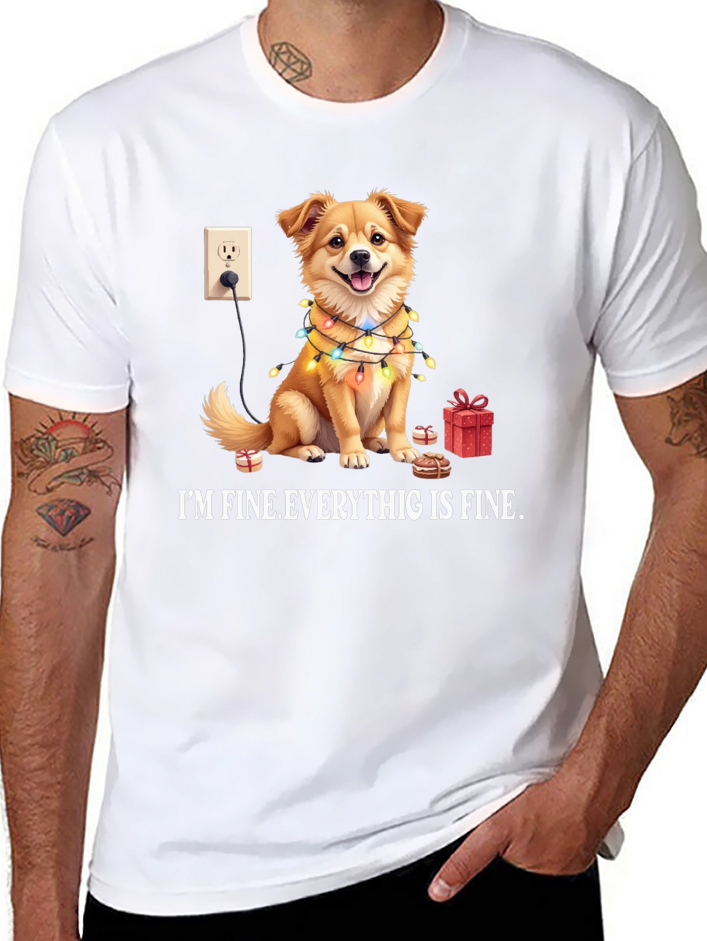Im Fine Everything is Fine Dog T-Shirt