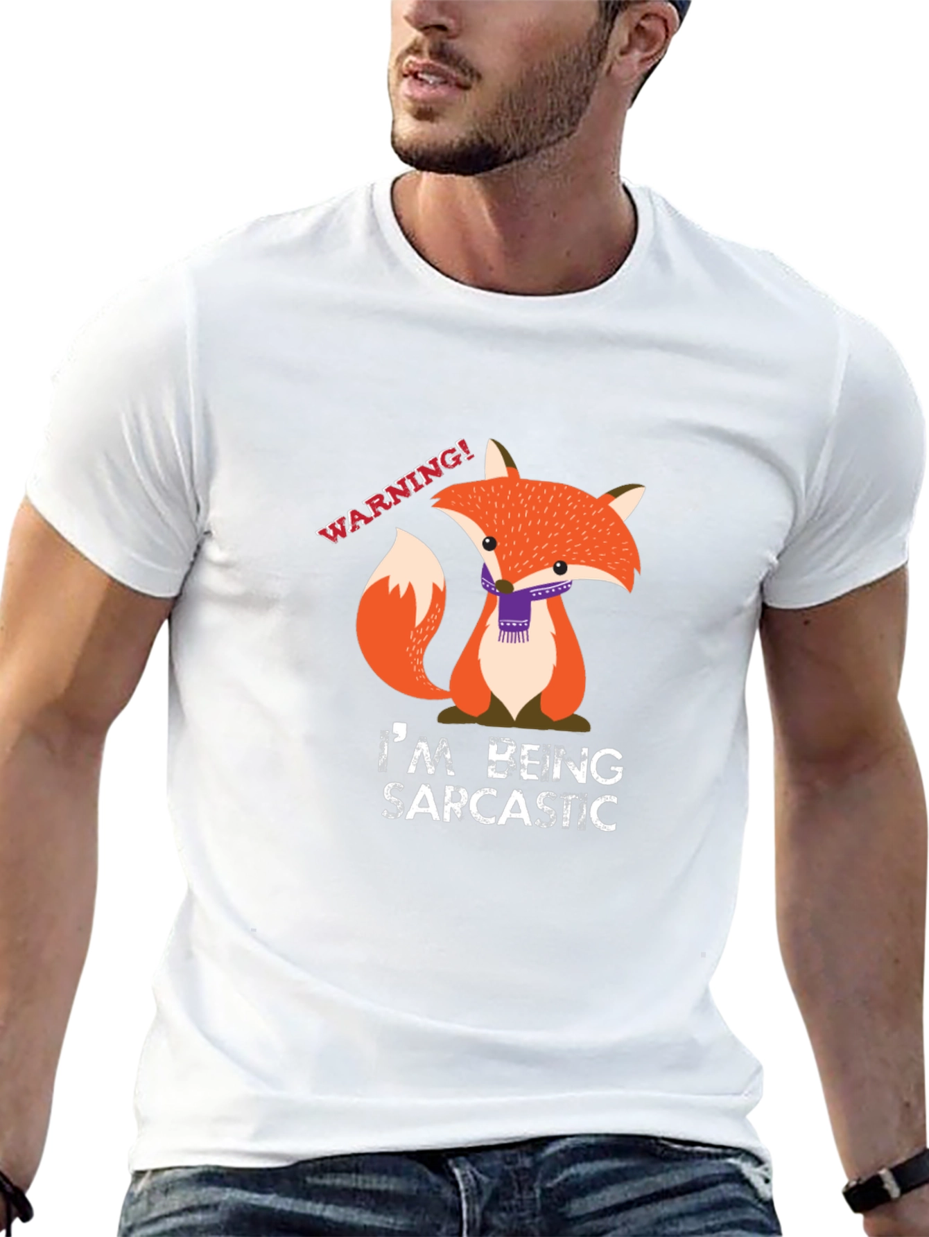 Sarcastic Fox Graphic Tee - Funny Animal Shirt