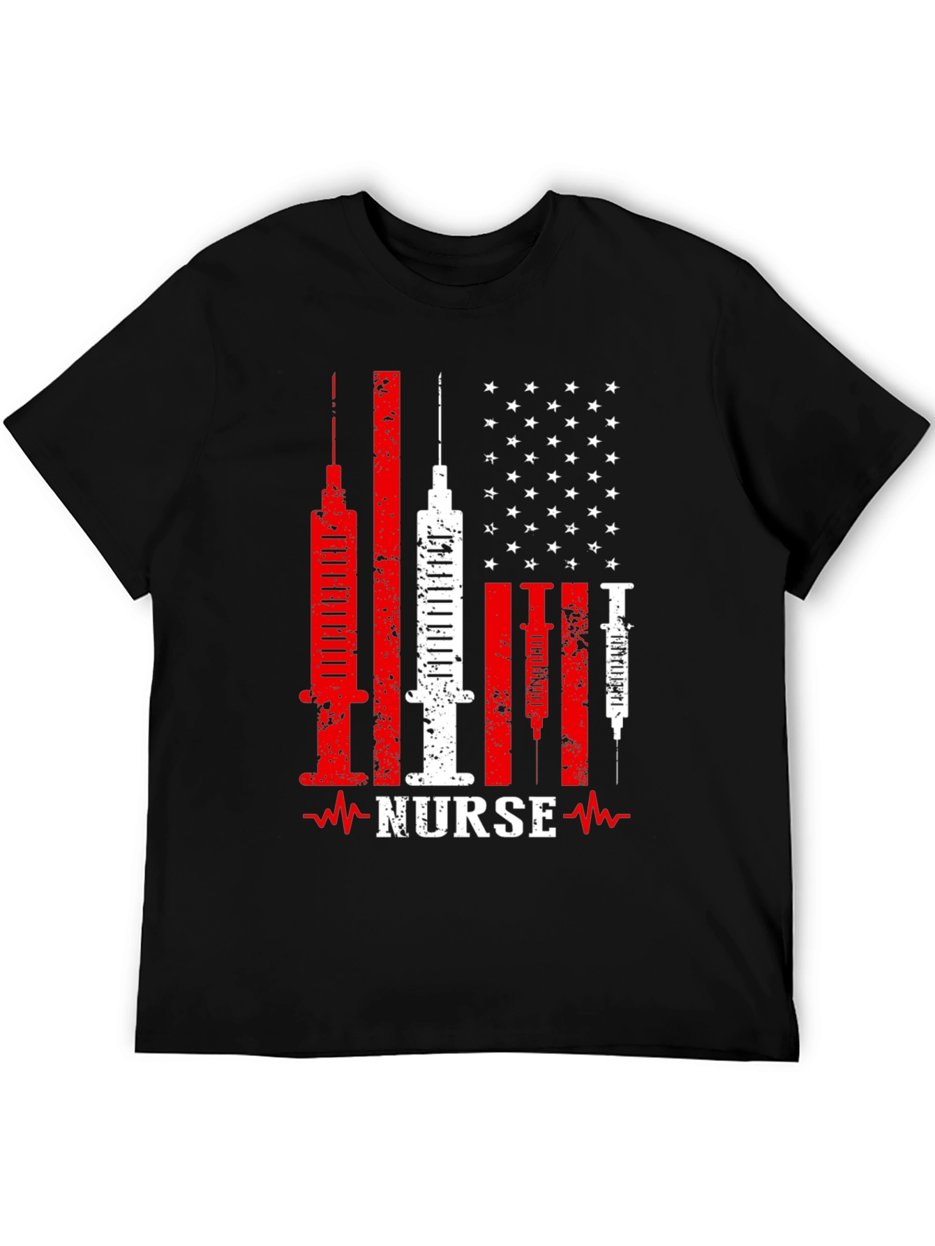 Nurse American Flag Patriotic T-Shirt