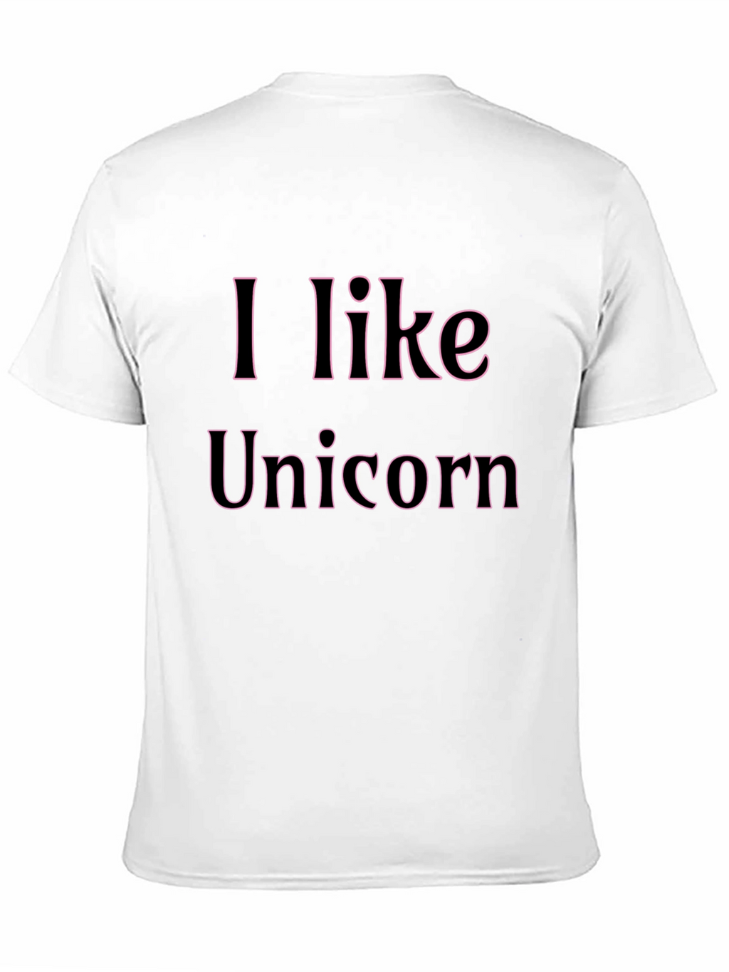 I Like Unicorn Black T-Shirt