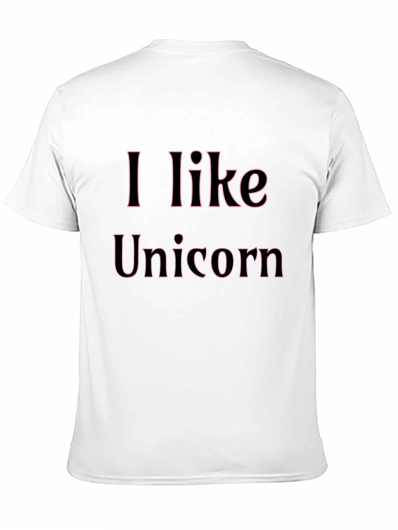 I Like Unicorn Black T-Shirt