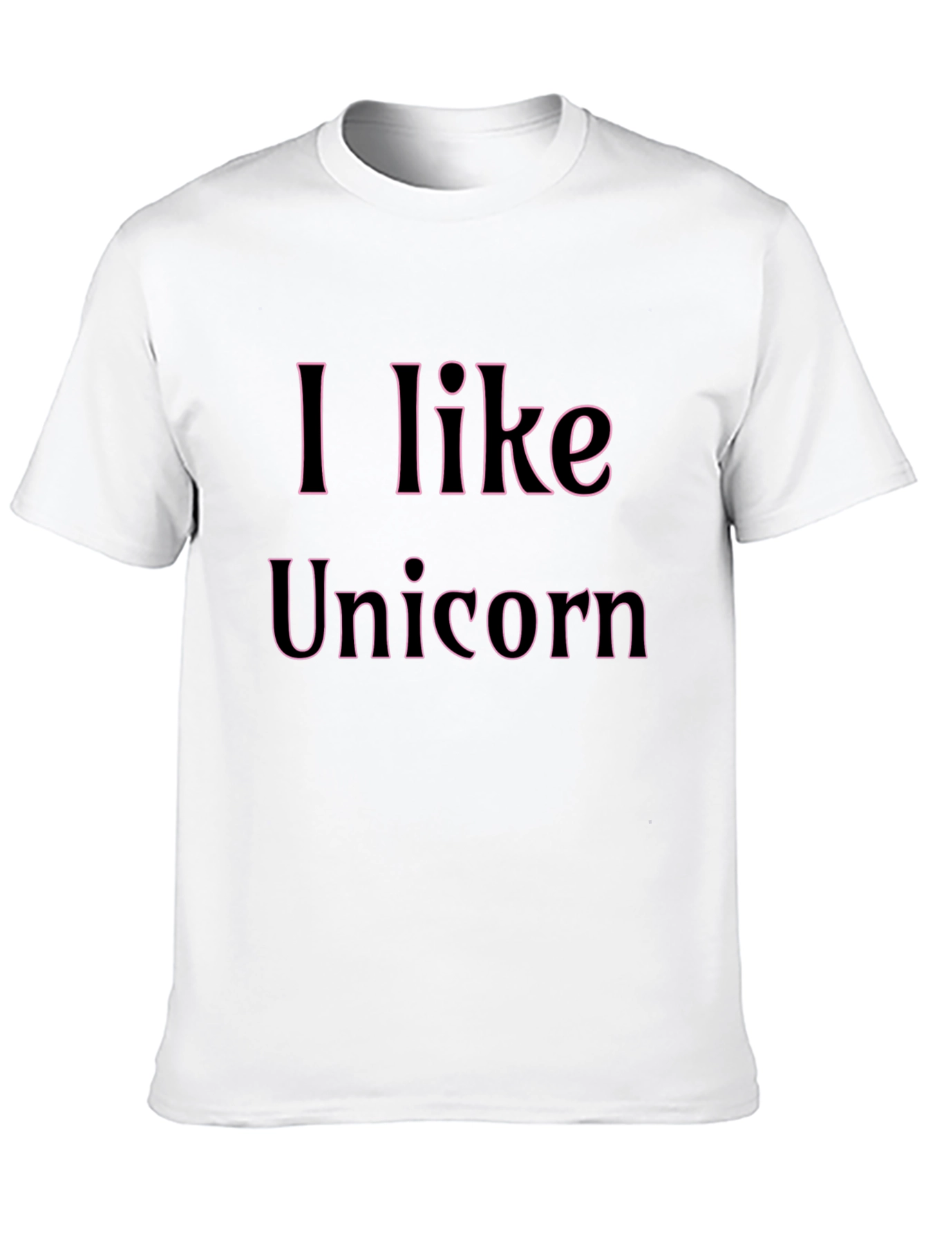 I Like Unicorn Black T-Shirt