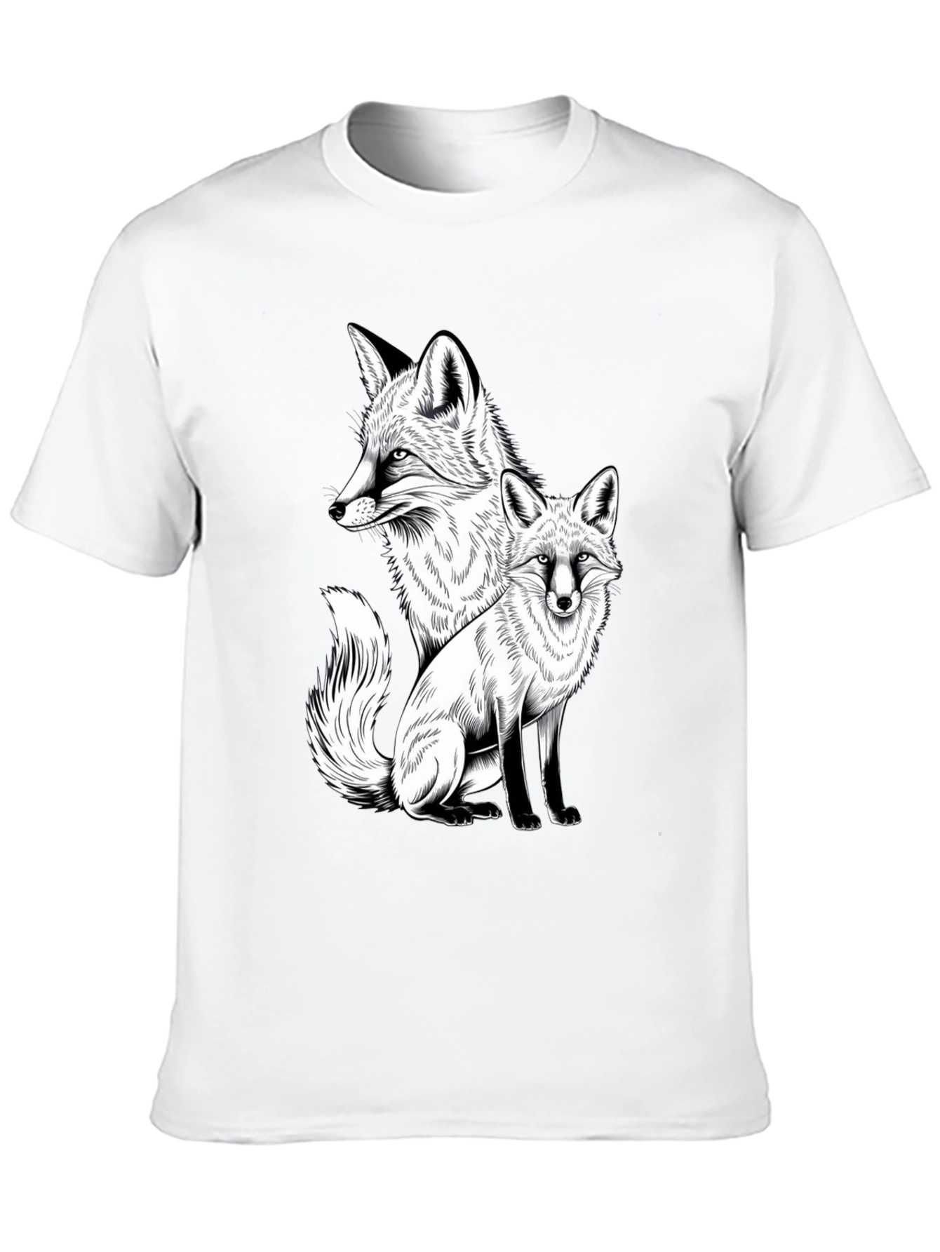 Fox Graphic Tee - Stylish Animal Print Shirt