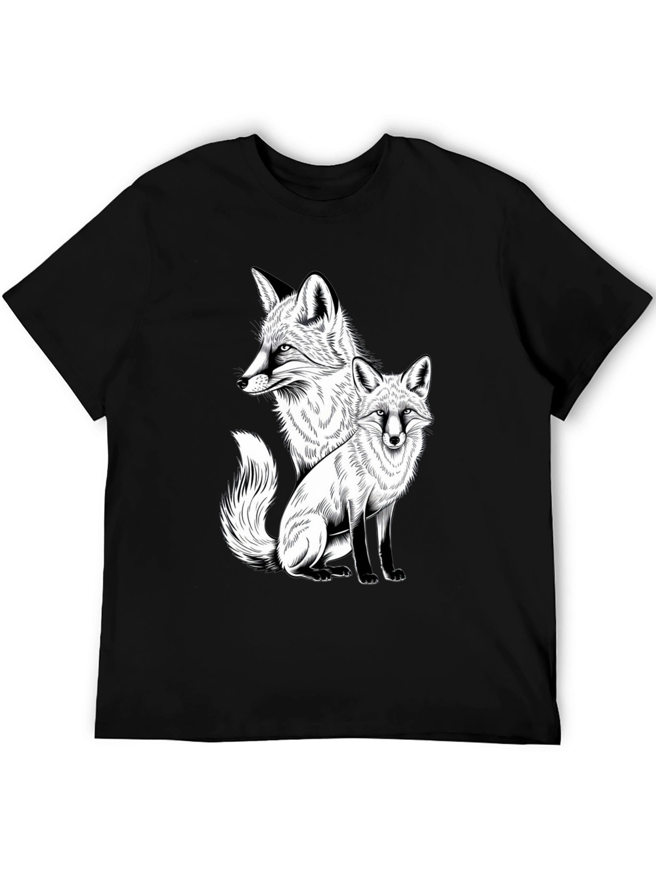 Fox Graphic Tee - Stylish Animal Print Shirt