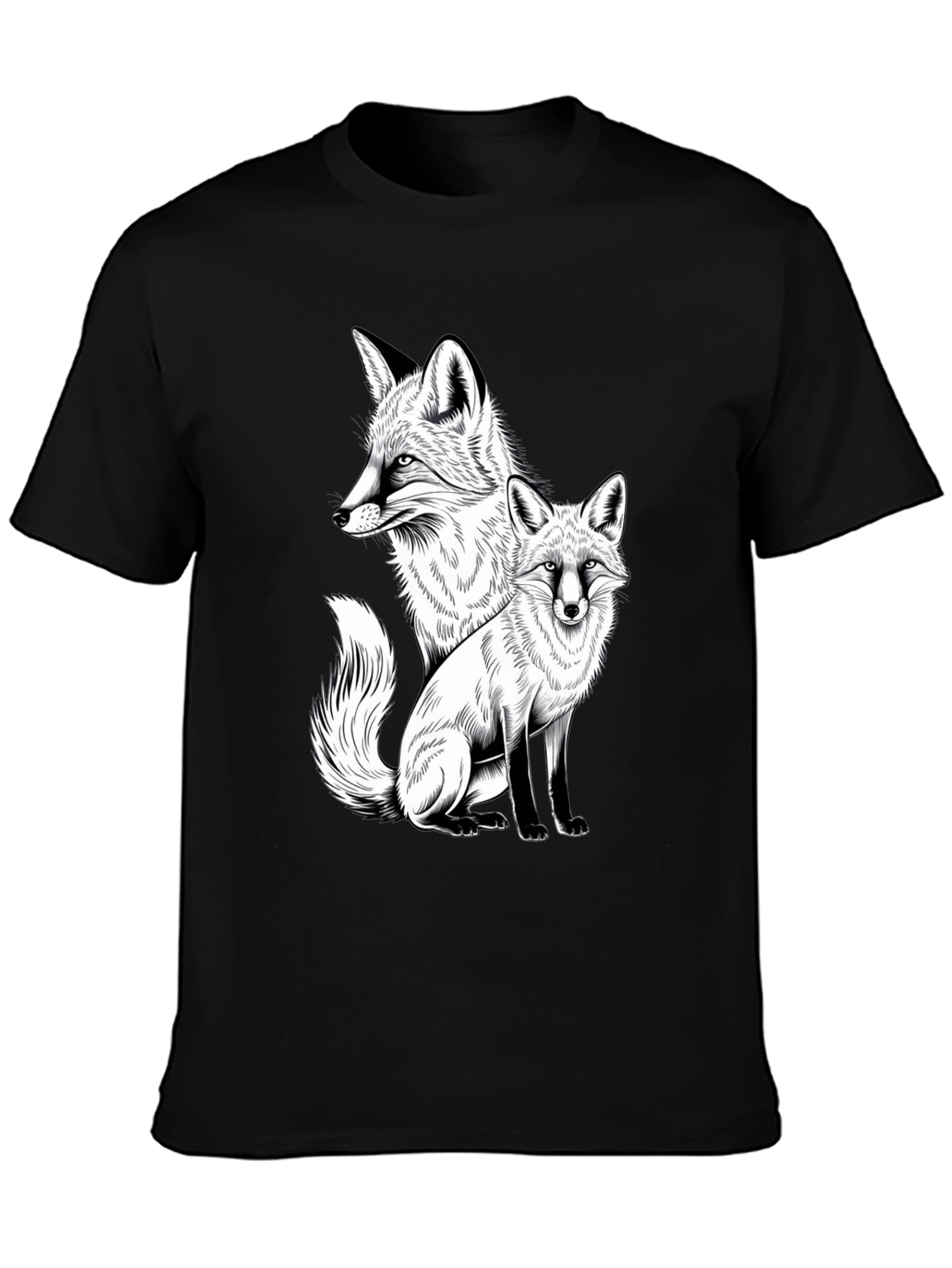 Fox Graphic Tee - Stylish Animal Print Shirt