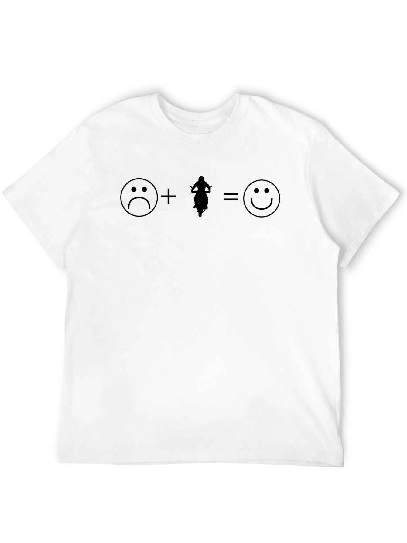 Sad + Motorcycle = Happy T-Shirt