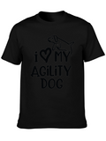 I Love My Agility Dog Black T-Shirt