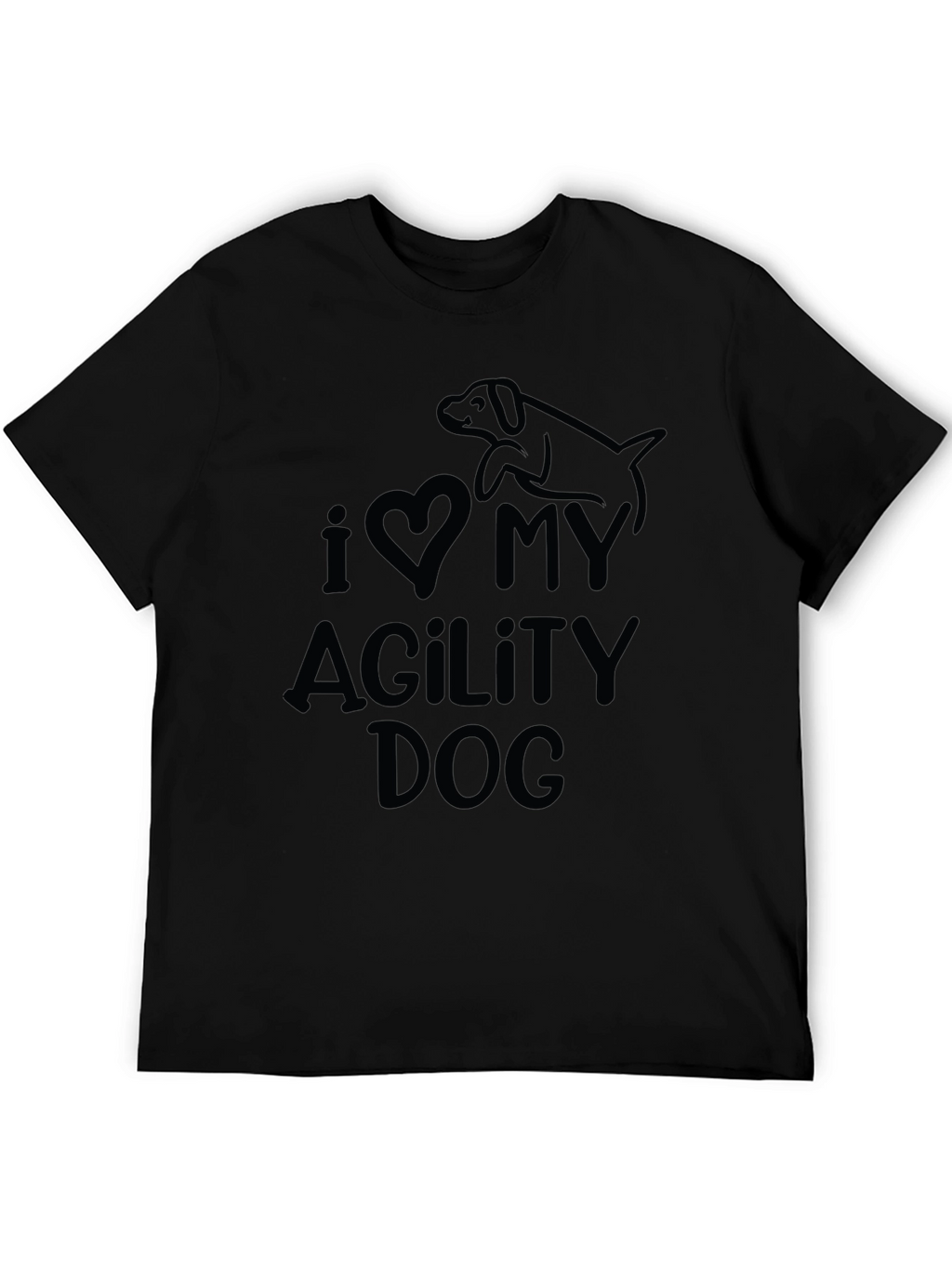I Love My Agility Dog Black T-Shirt