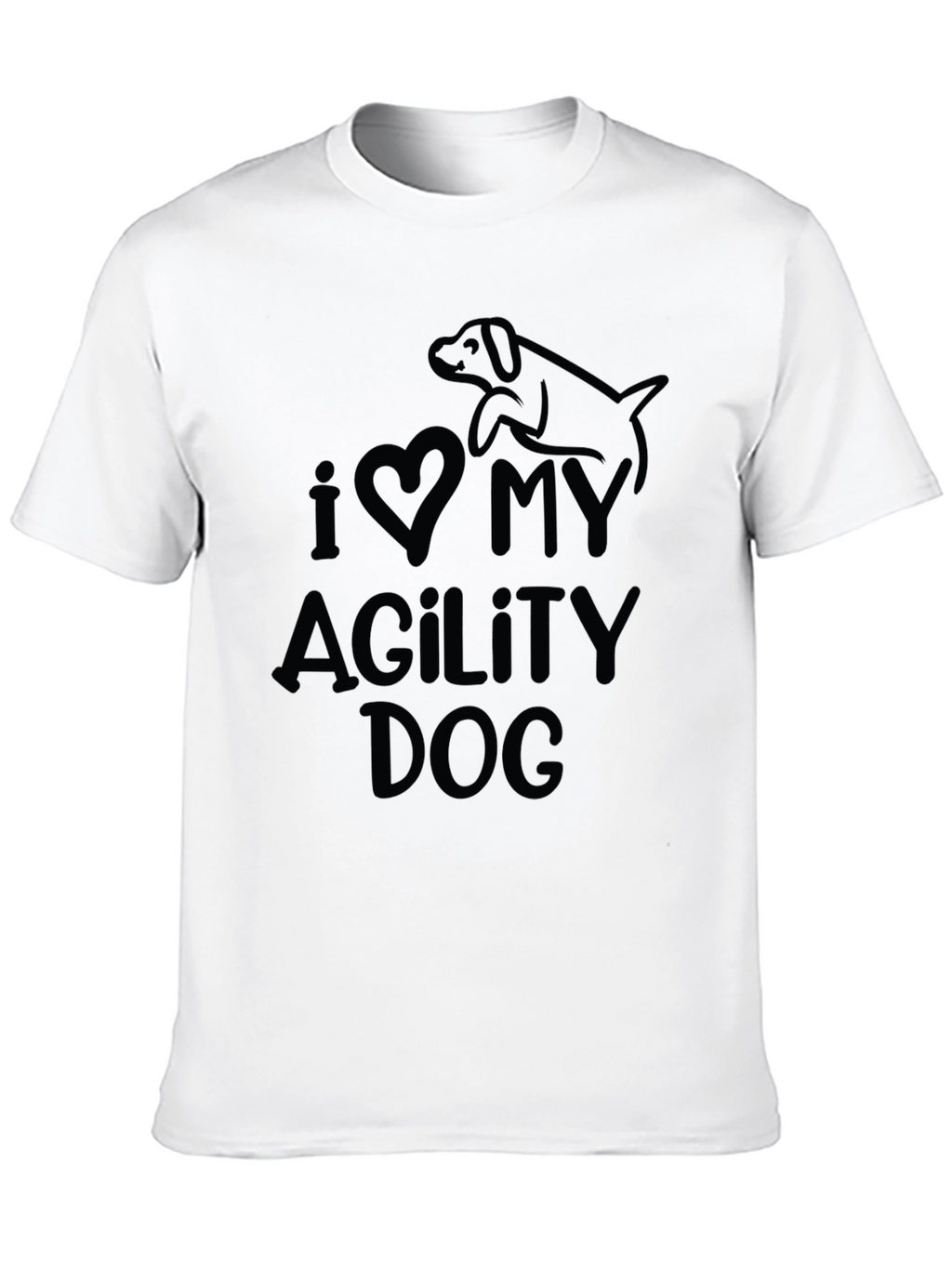 I Love My Agility Dog Black T-Shirt
