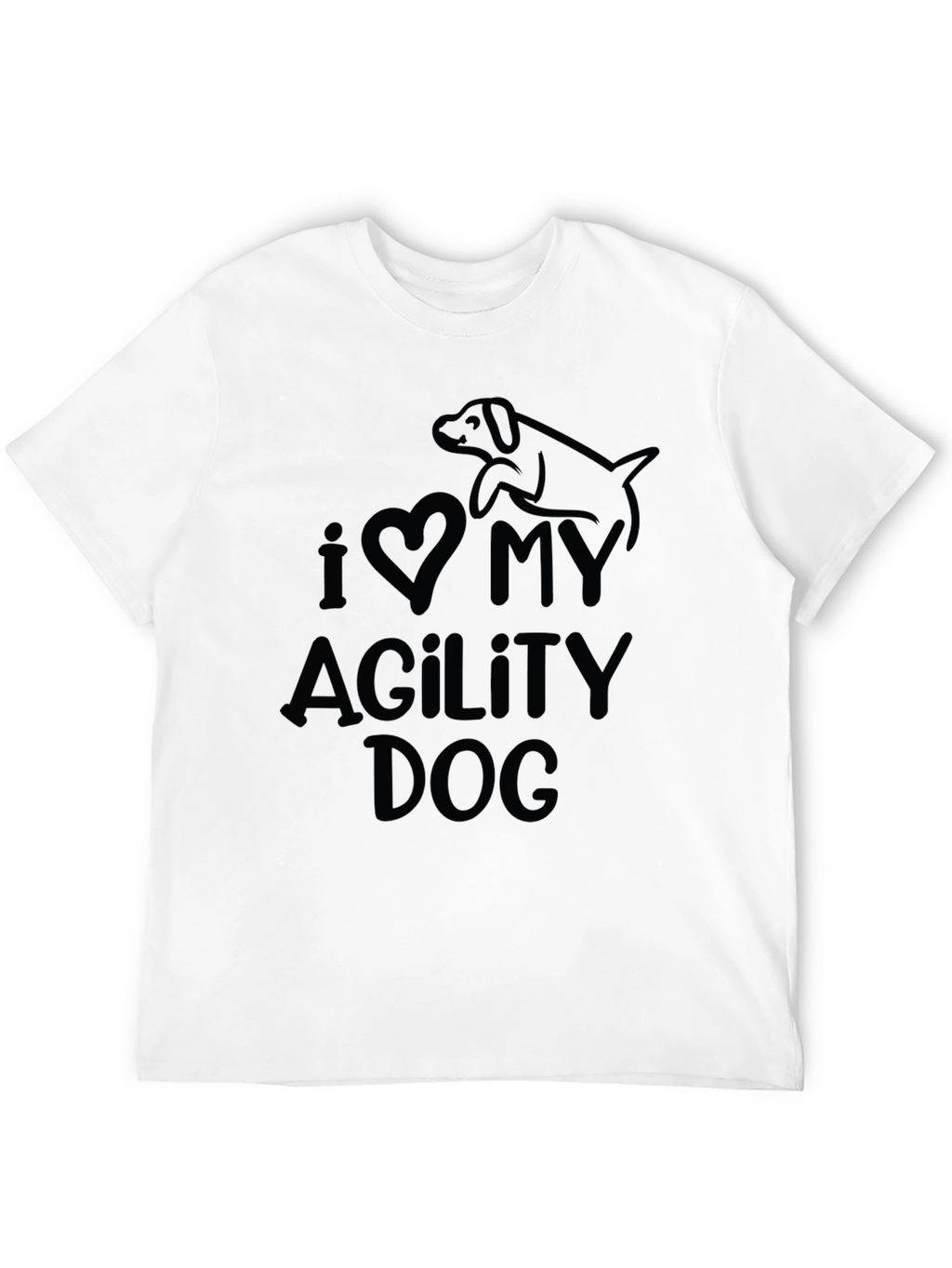 I Love My Agility Dog Black T-Shirt