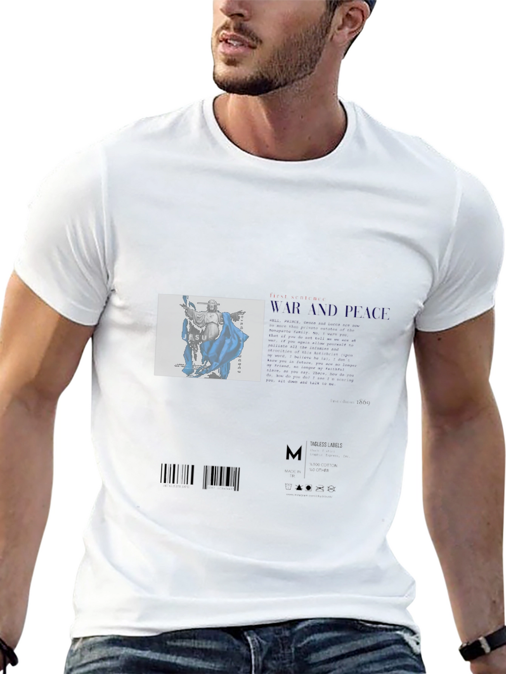 Mens Graphic Print Black T-Shirt