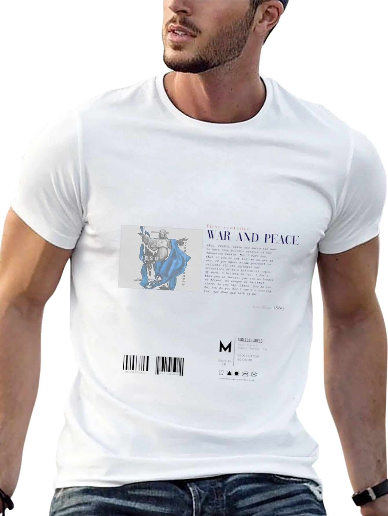 Mens Graphic Print Black T-Shirt