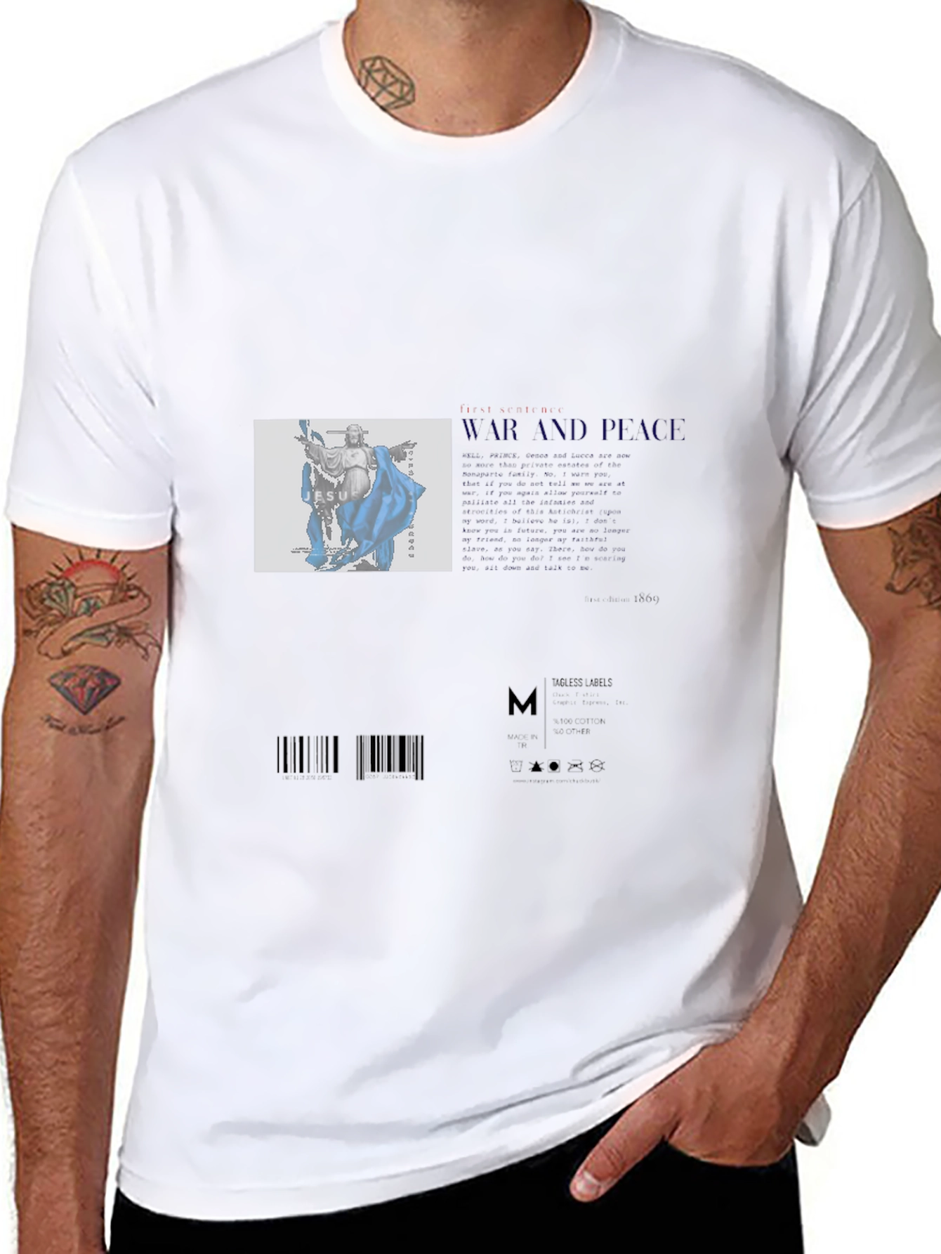 Mens Graphic Print Black T-Shirt