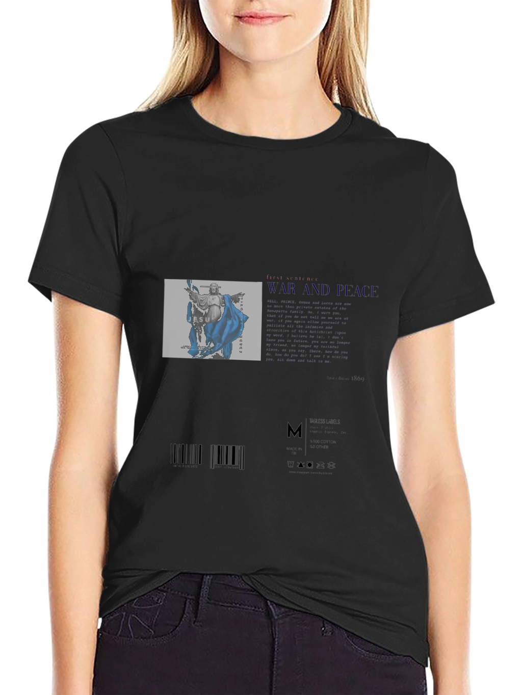 Mens Graphic Print Black T-Shirt