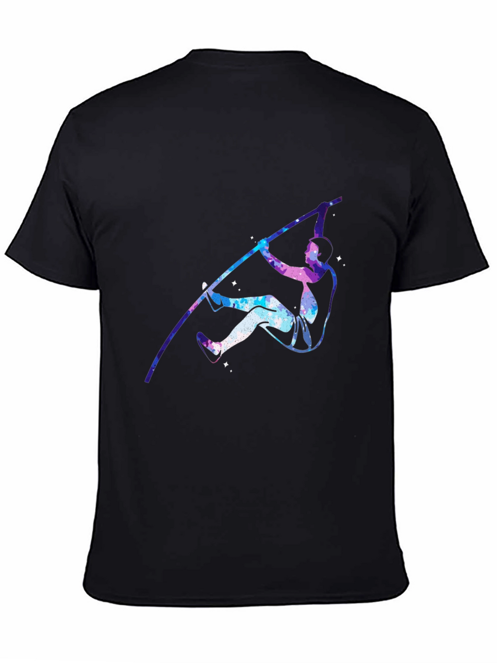 Pole Vaulting Galaxy T-Shirt - Black