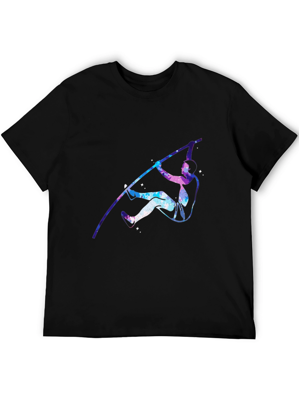 Pole Vaulting Galaxy T-Shirt - Black
