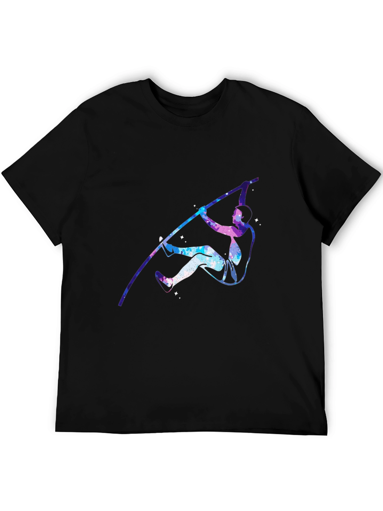 Pole Vaulting Galaxy T-Shirt - Black