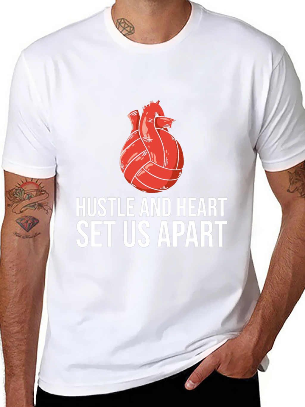 Hustle and Heart Volleyball Graphic Tee