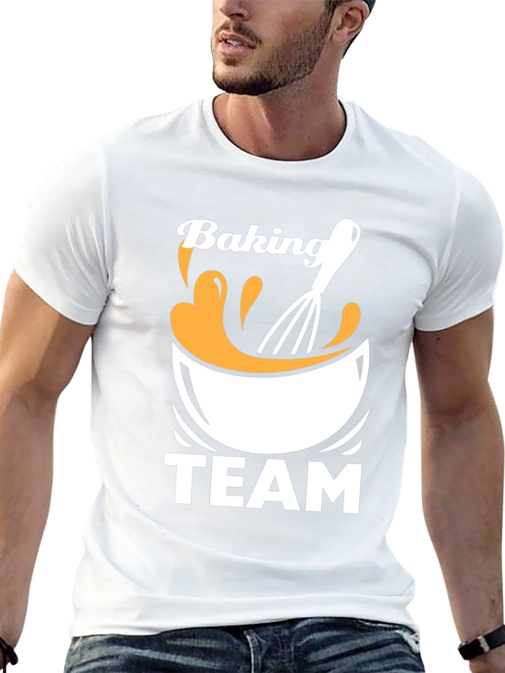 Baking Team T-Shirt - Black Crew Neck Tee