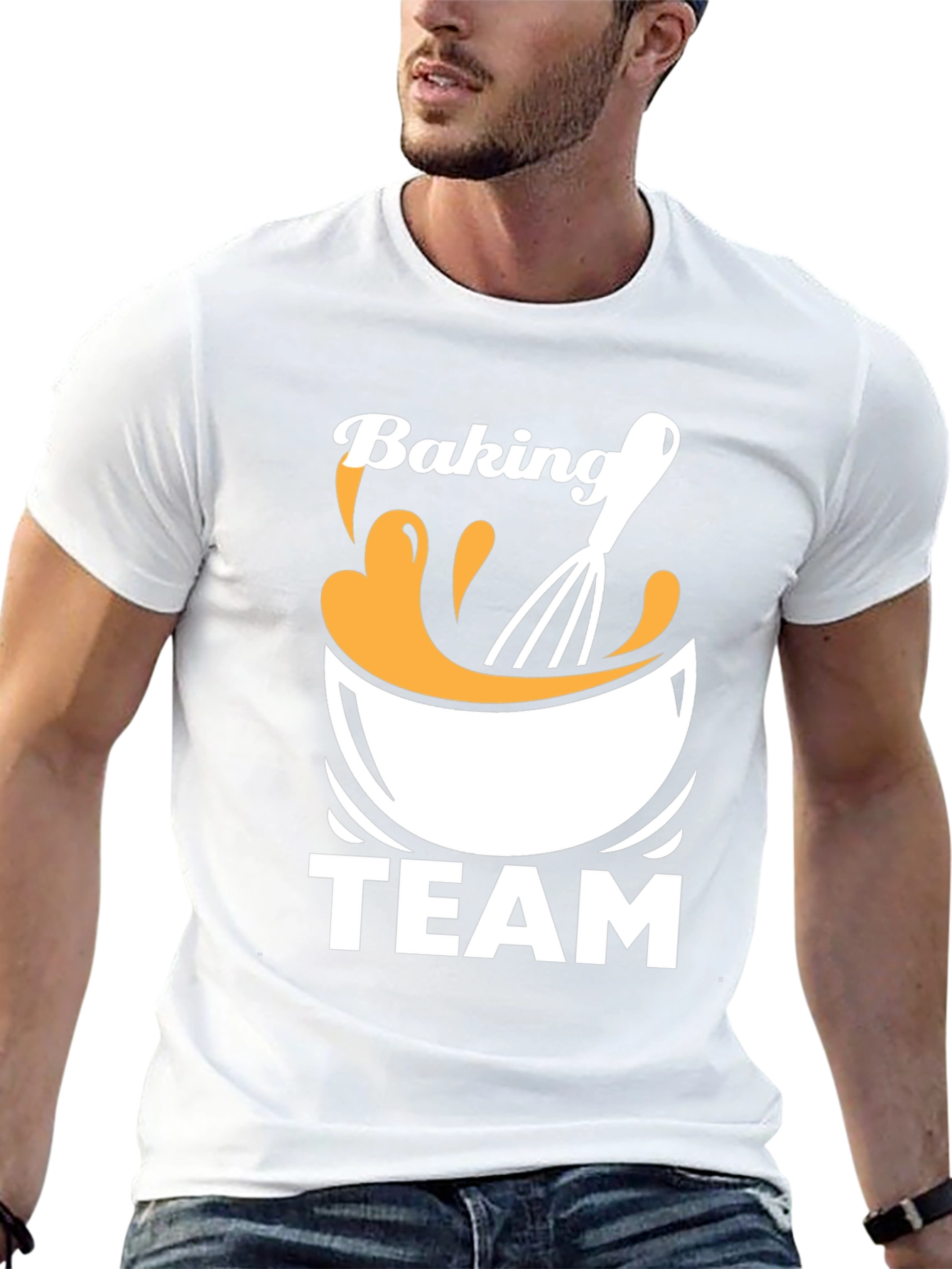 Baking Team T-Shirt - Black Crew Neck Tee