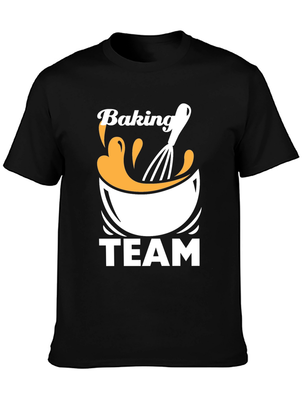 Baking Team T-Shirt - Black Crew Neck Tee