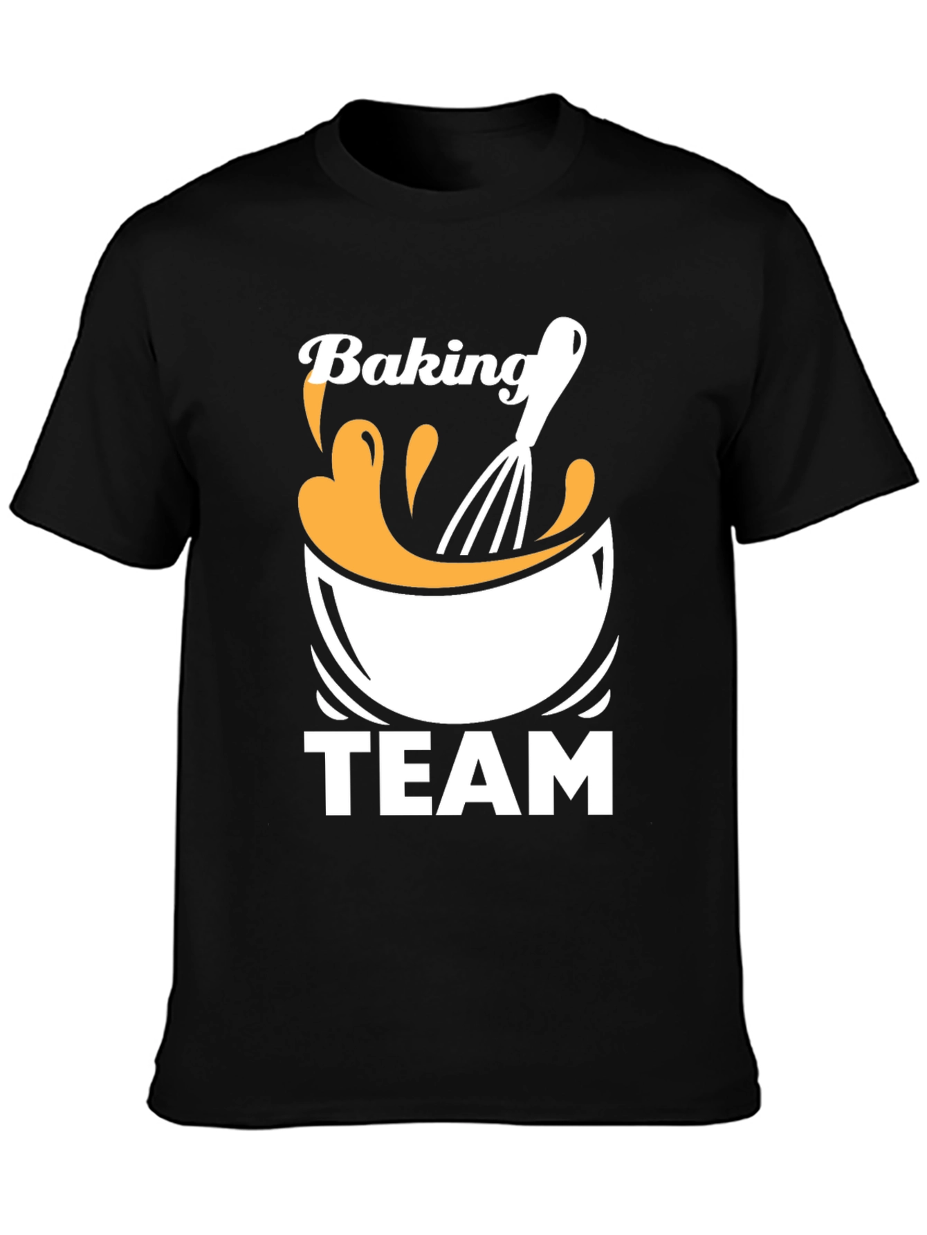 Baking Team T-Shirt - Black Crew Neck Tee