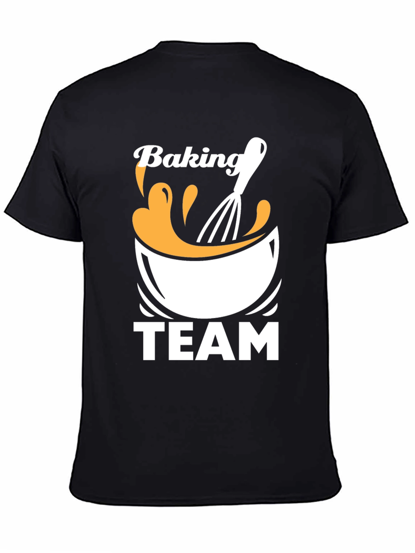 Baking Team T-Shirt - Black Crew Neck Tee