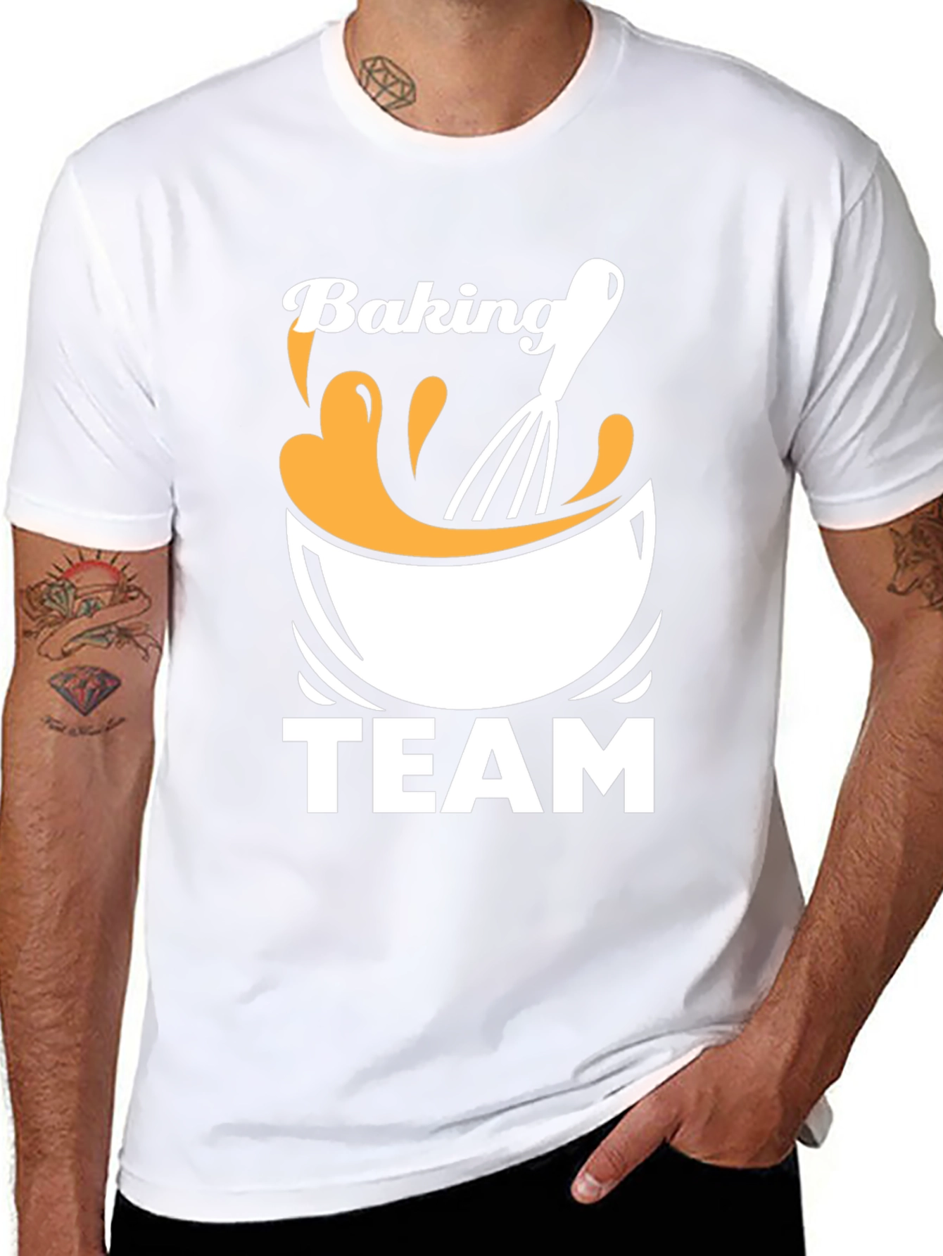 Baking Team T-Shirt - Black Crew Neck Tee