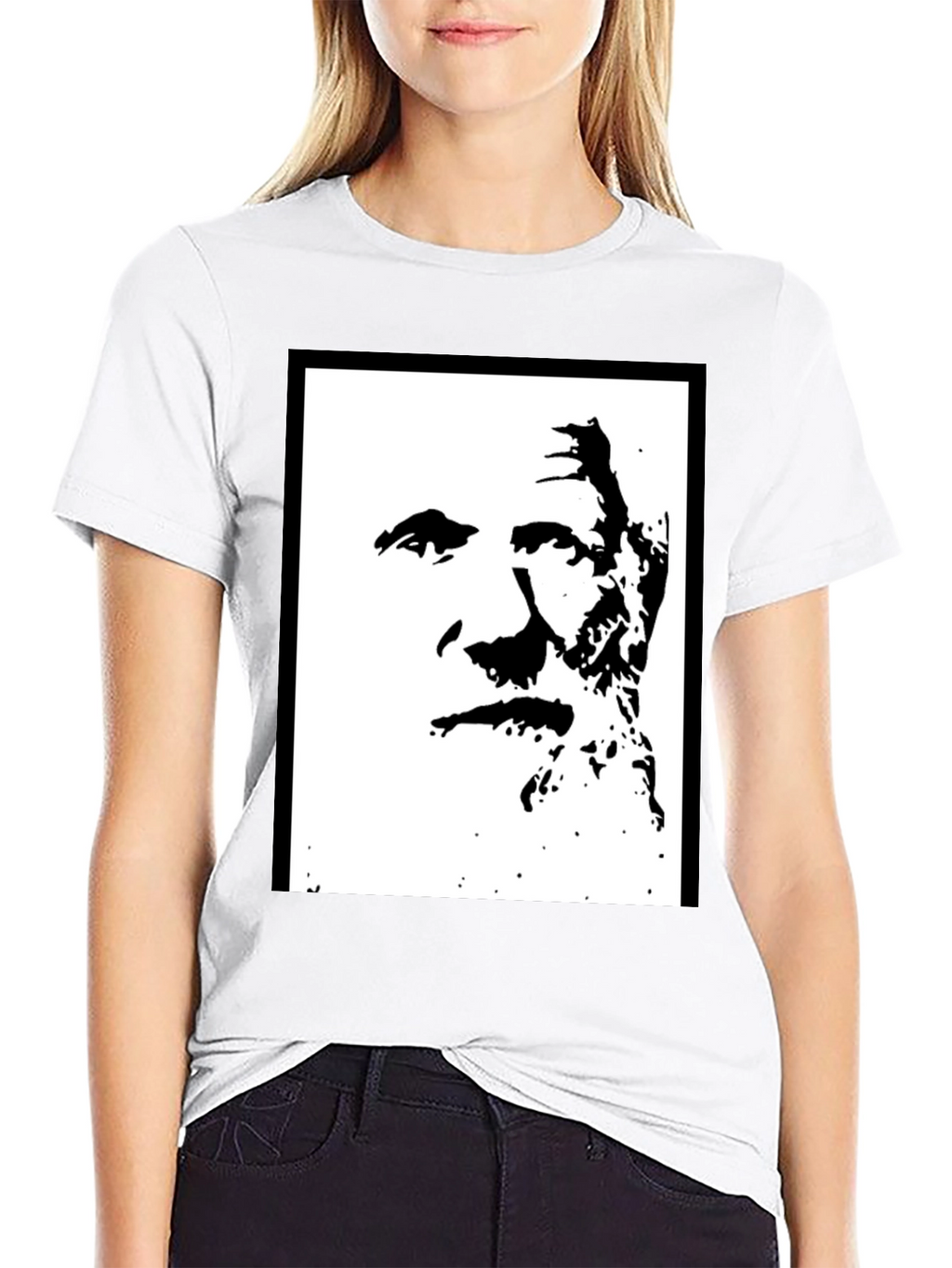 Bold Black Graphic Tee - Iconic Silhouette