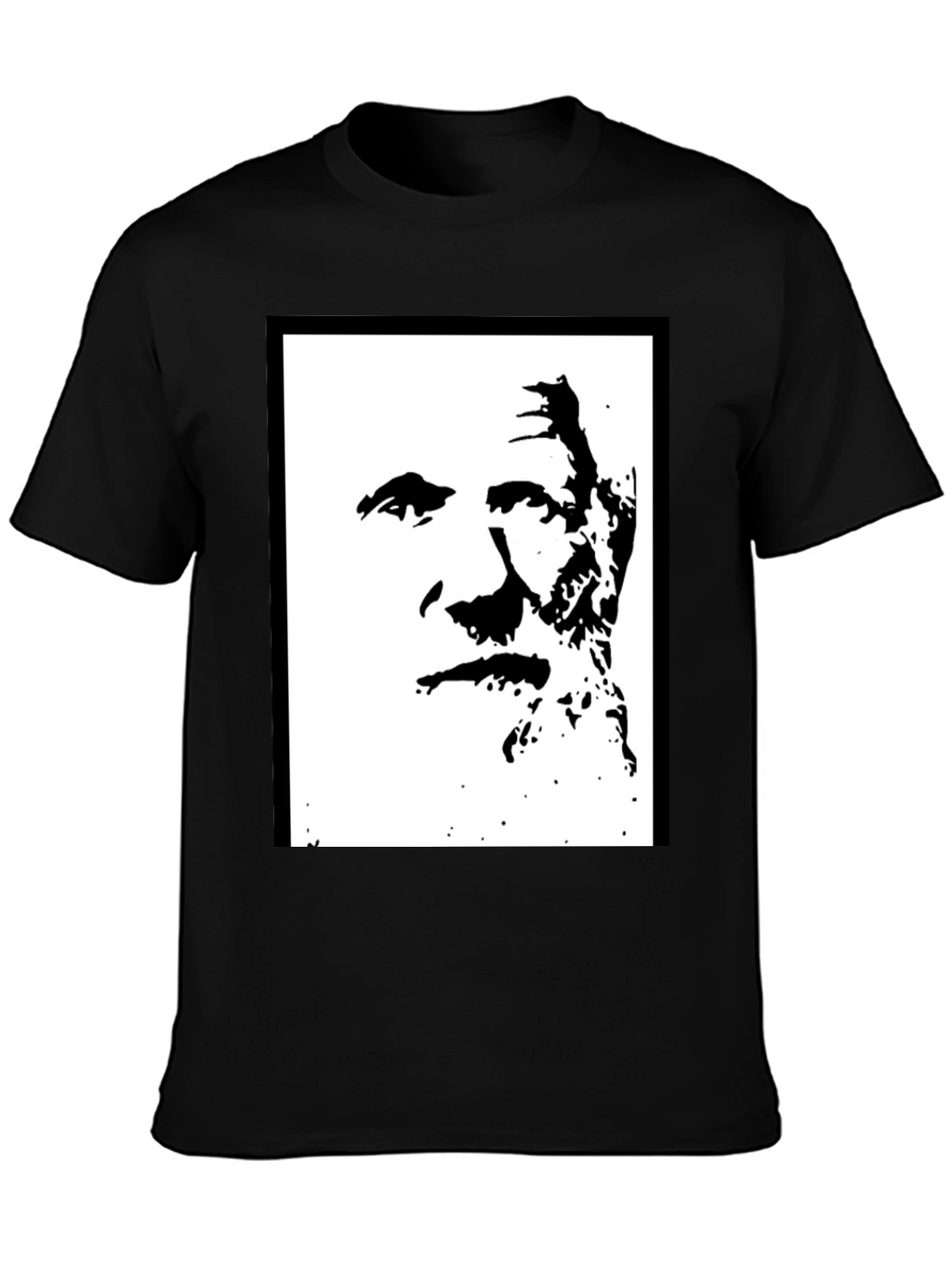 Bold Black Graphic Tee - Iconic Silhouette