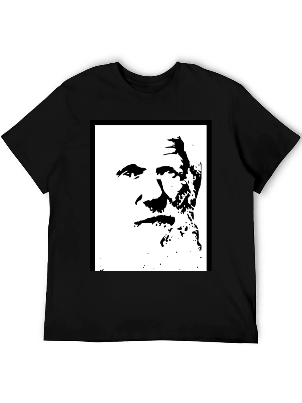 Bold Black Graphic Tee - Iconic Silhouette