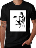 Bold Black Graphic Tee - Iconic Silhouette