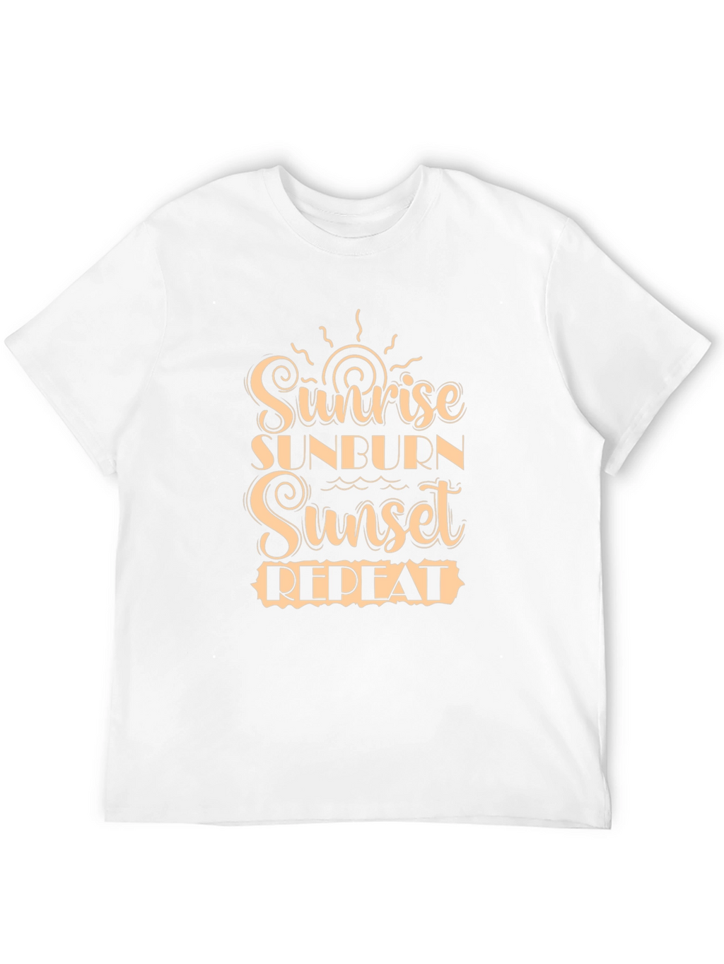 Sunrise Sunburn Sunset Repeat Black T-Shirt