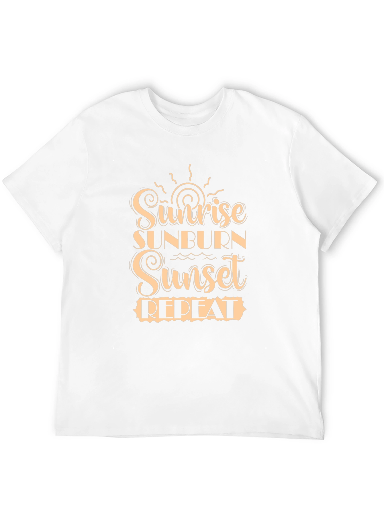 Sunrise Sunburn Sunset Repeat Black T-Shirt