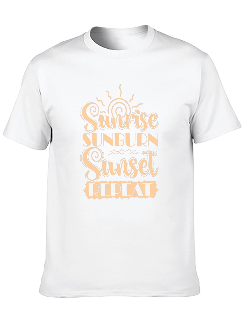 Sunrise Sunburn Sunset Repeat Black T-Shirt