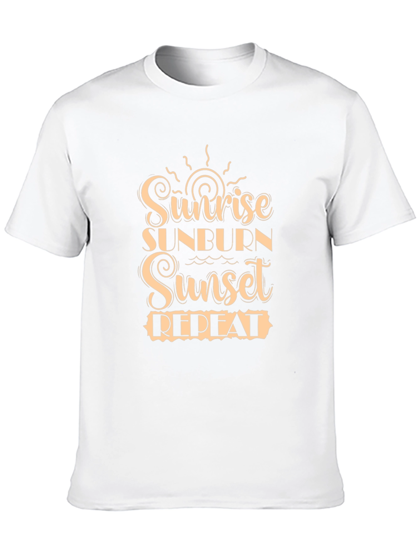 Sunrise Sunburn Sunset Repeat Black T-Shirt