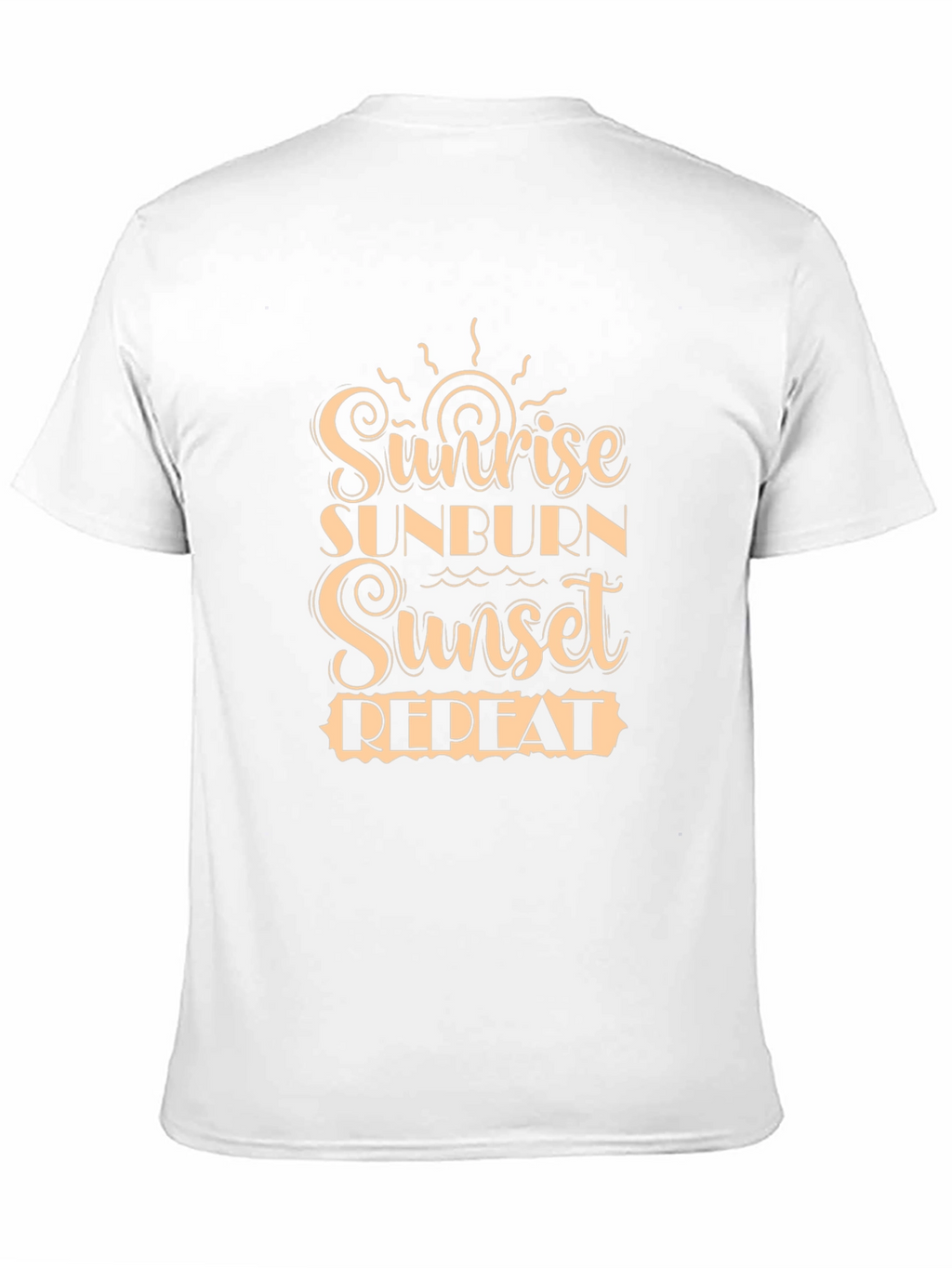 Sunrise Sunburn Sunset Repeat Black T-Shirt