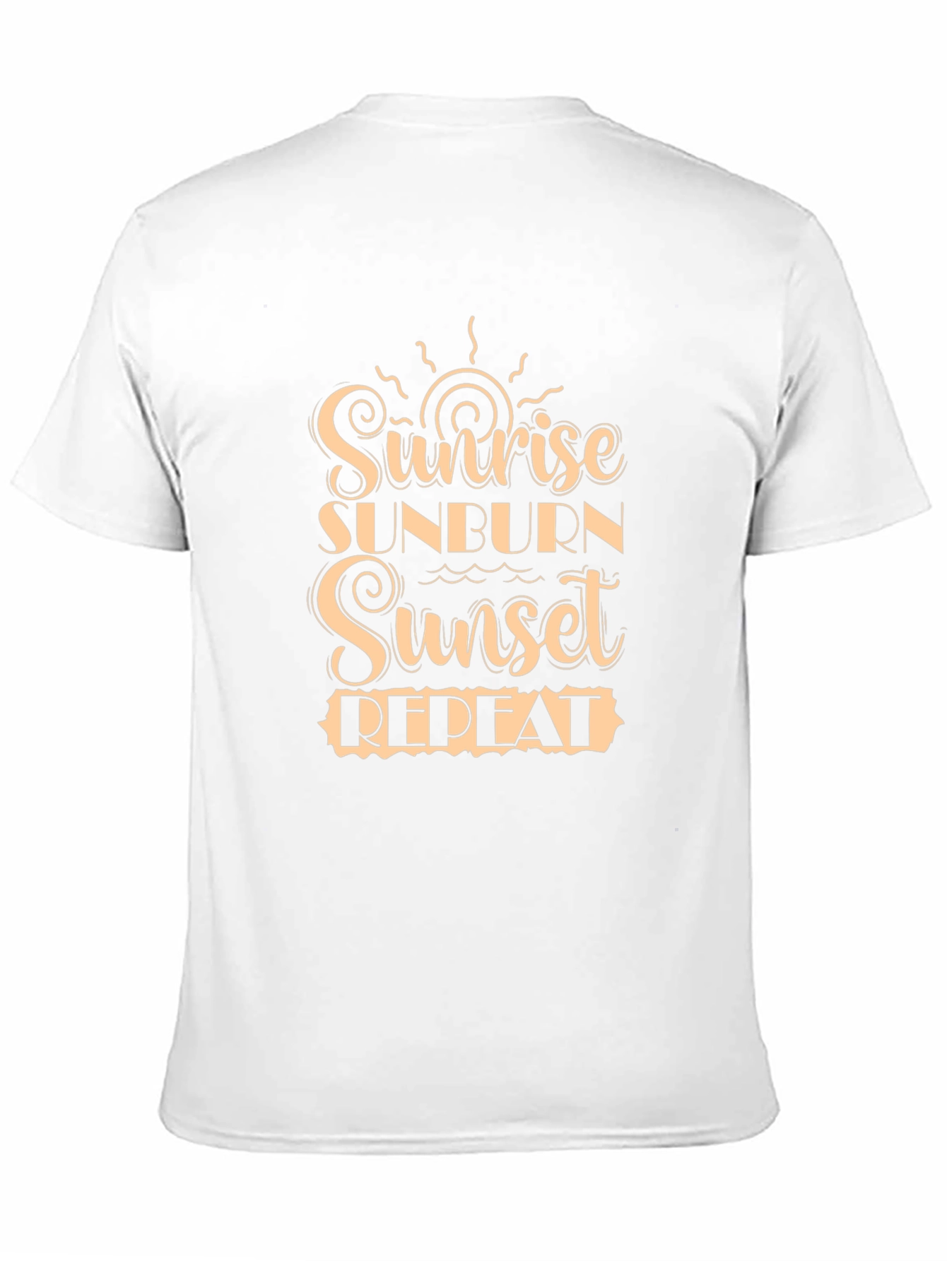 Sunrise Sunburn Sunset Repeat Black T-Shirt
