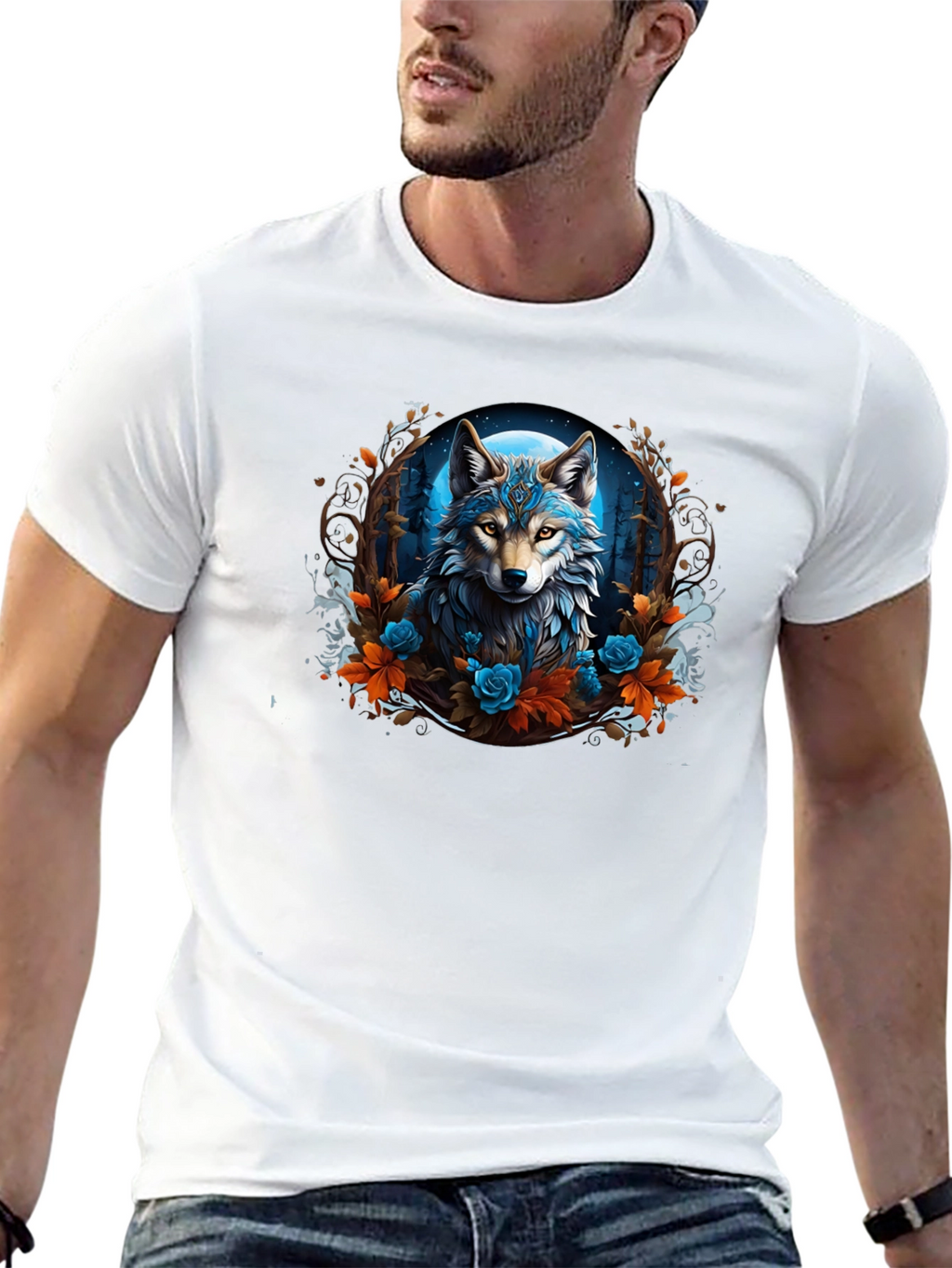 Wolf & Roses Graphic Tee