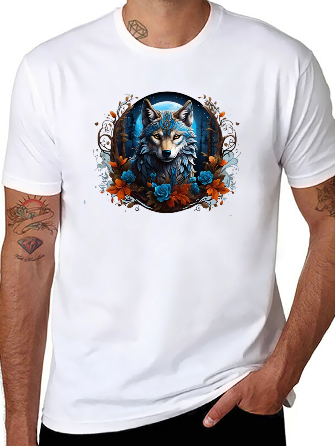 Wolf & Roses Graphic Tee