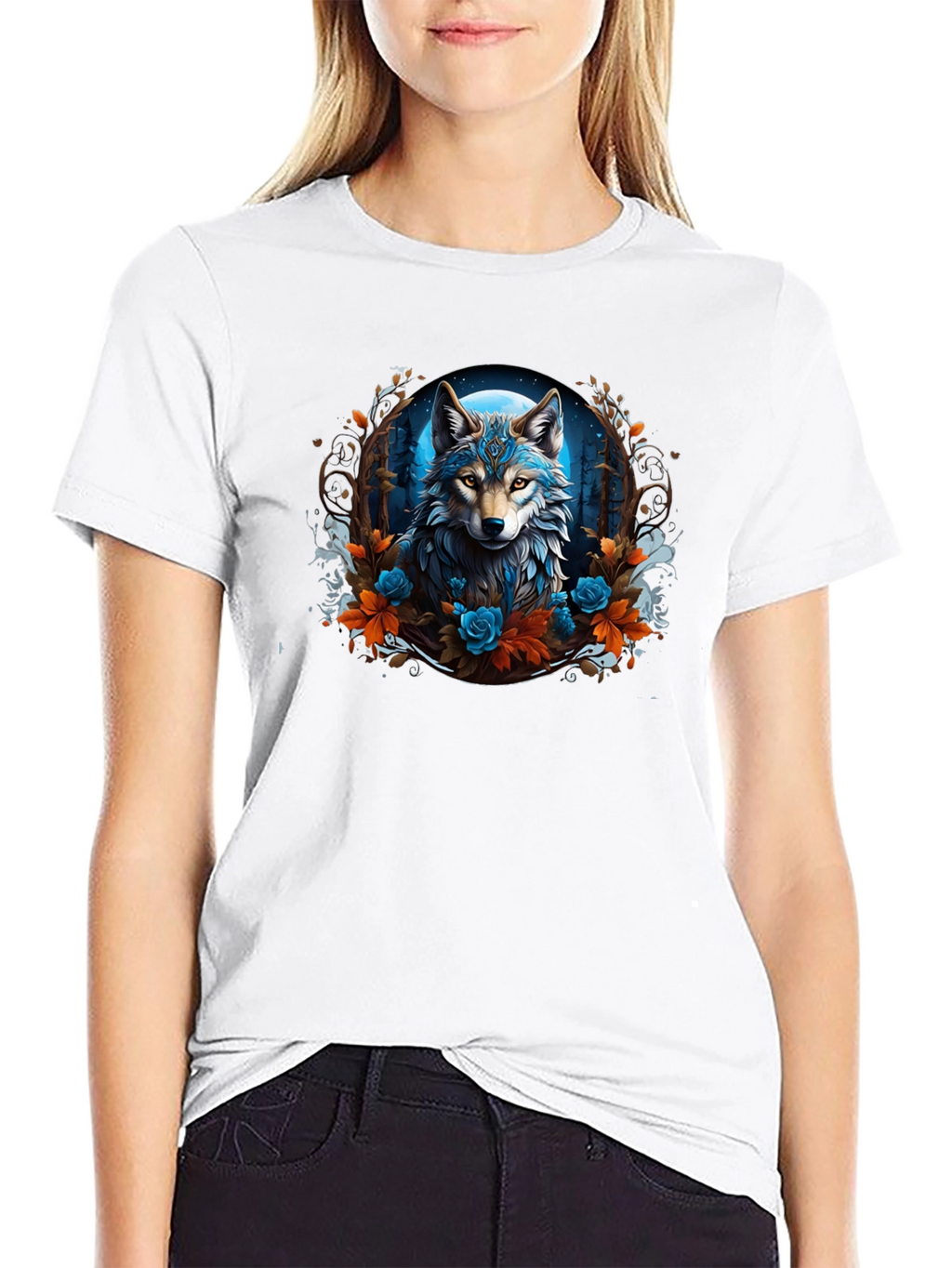 Wolf & Roses Graphic Tee