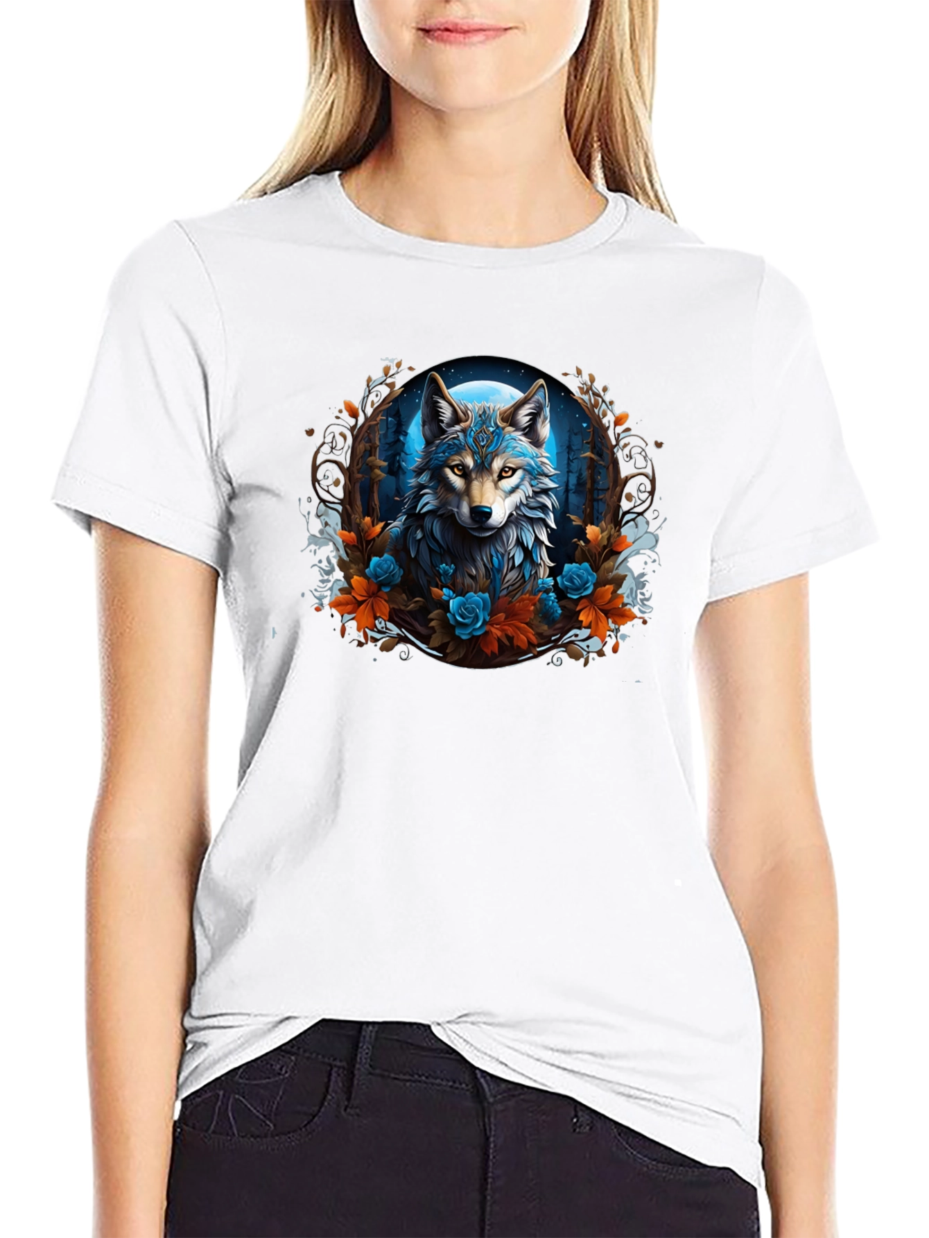 Wolf & Roses Graphic Tee