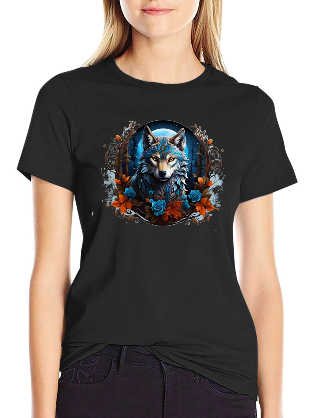 Wolf & Roses Graphic Tee