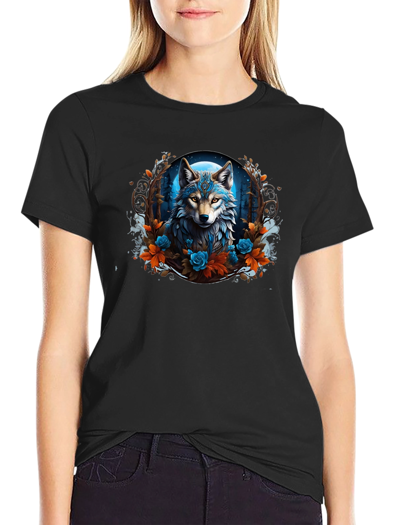 Wolf & Roses Graphic Tee
