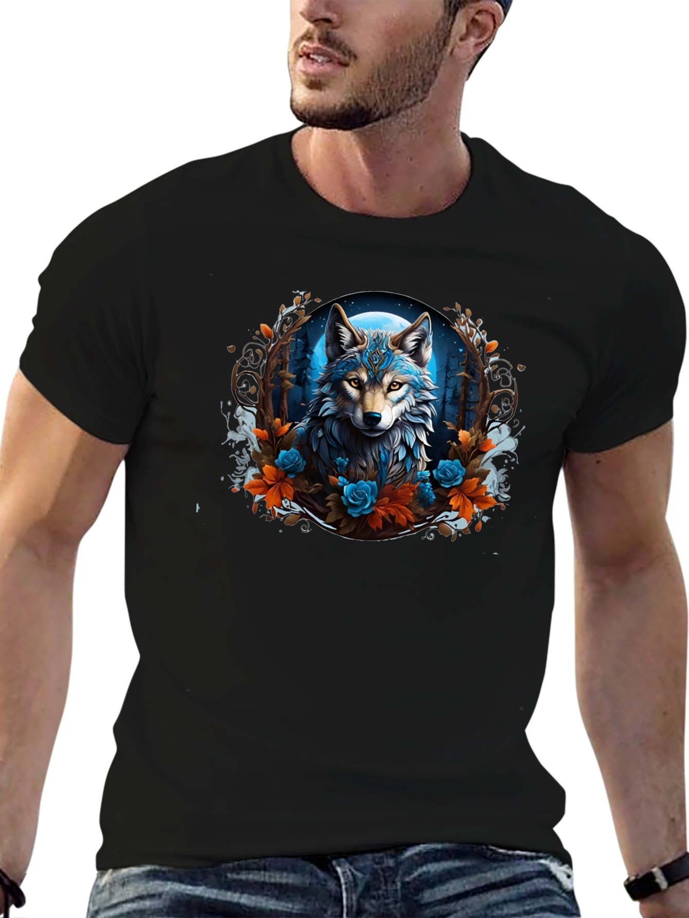 Wolf & Roses Graphic Tee