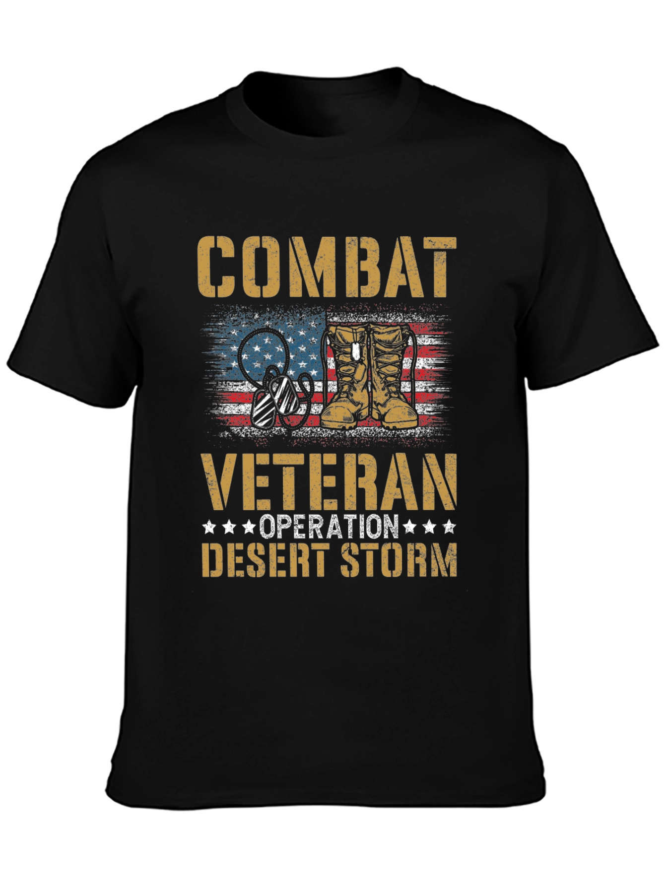 Combat Veteran Desert Storm Graphic T-Shirt